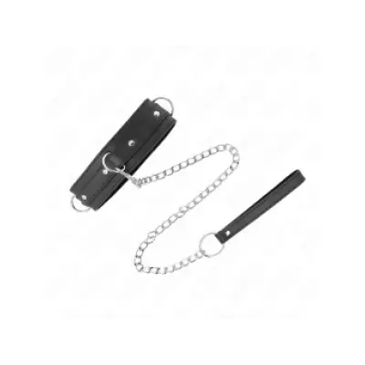 Kink Necklace With Leash 65 Cm 3 Ring Model 1 Adjustable 38-49 Cm X 5 Cm