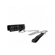 Kink Necklace With Leash 65 Cm With Silver Studs Model 1 Adjustable 36-43 Cm X 5 Cm