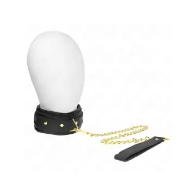 Kink Necklace With Sponge Imitation Leather Strap Model 1 Adjustable 37-54 Cm X 3 Cm