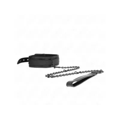 Kink Neoprene Bondage Collar Model 1 With Belt 78 Cm Adjustable 37.5 X 49.5 Cm