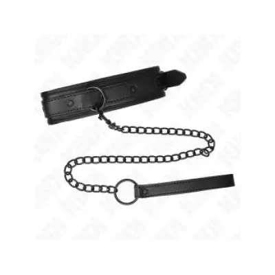 Kink Neoprene Bondage Collar Model 2 With Belt 78 Cm Adjustable 37.5 X 49.5 Cm