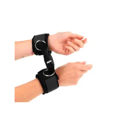 Kink Neoprene Hook&Loop Fastener Wrist Restraints Black Adjustable 22-34 Cm