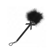 Kink Nylon Rope Wand With Tickle Feathers And Black Bow 25 Cm