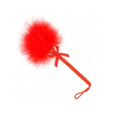 Kink Nylon Rope Wand With Tickle Feathers And Red Bow 25 Cm