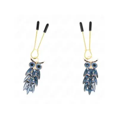 Kink Owl Pendant Nipple Clamps 6 Cm
