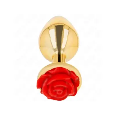 Kink  Plug Anal Gold Rose Red Size L