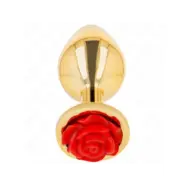 Kink  Plug Anal Gold Rose Red Size M