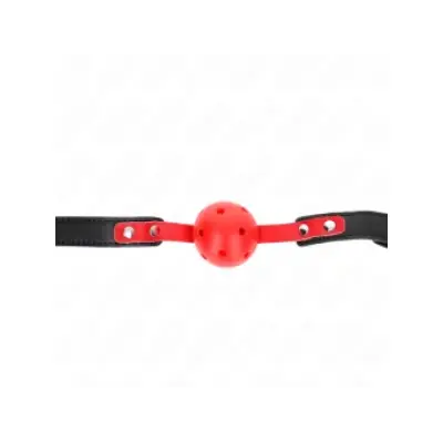 Kink Red Hollow Hard Ball 4 Cm Gag Black Strap 60 X 2 Cm Adjustable 37-52 Cm