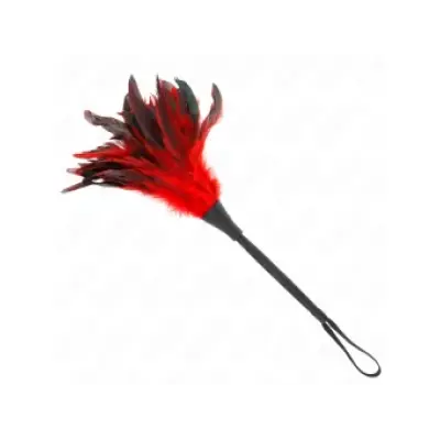 Kink Red Maids Horn Shaped Tickle Chicken Feathers 36 Cm