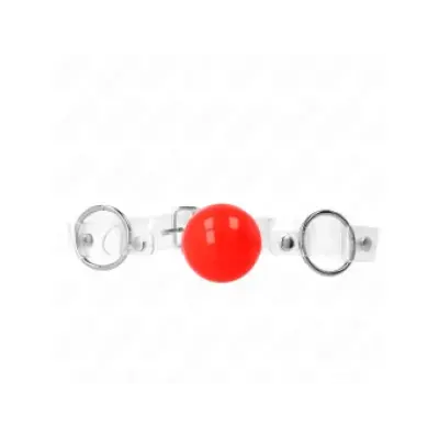 Kink Red Transparent Pvc Ball 4 Cm Gag Adjustable