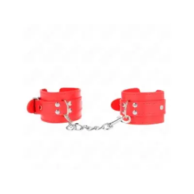 Kink Simple Wrist Restraints Red Adjustable 20-23 Cm X 5.5 Cm