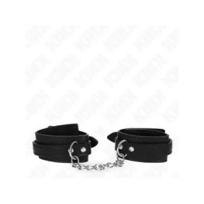 Kink Snake Pattern Wrist Restraints Black Adjustable 20-28 Cm X 5.4 Cm