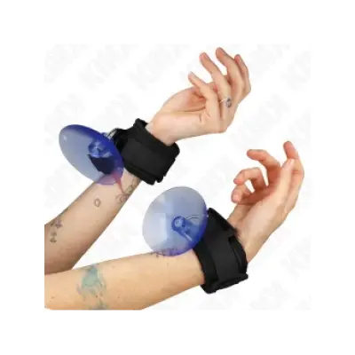 Kink Suction Cup Wrist Restraints Black 29-40 Cm X 5 Cm