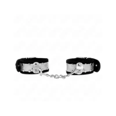 Kink Thin Wrist Restraints Black / Silver 30 X 4 Cm