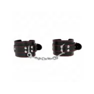 Kink Wrist Restraints Black With Red Lining Adjustable 20-28 Cm X 5.5 Cm