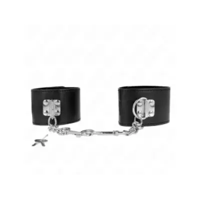 Kink Wrist Restraints With Padlock Closure Black Adjustable 16-23 Cm X 5.5 Cm