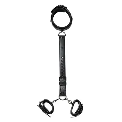 Locking Harness Bondage Collar& Wrist Restraints