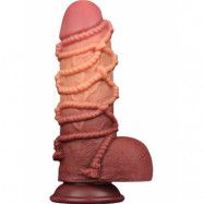 LoveToy: Dual-layered Silicone Cock with Rope, 24.5 cm