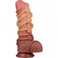 LoveToy: Dual-Layered Silicone Cock with Rope, 27 cm