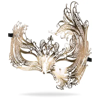 Metal Mask Asymmetrical Gold