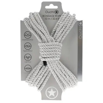 Ouch! Bondage Rope 10 m - Silver
