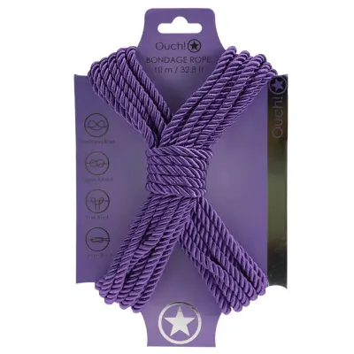 Ouch! - Polyester Bondage Rope - Purple - 10m