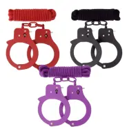 Set med Handbojor och Bondagerep