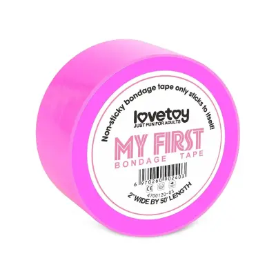 Lovetoy Non-Sticky Bondage Tape Neon Pink 15m