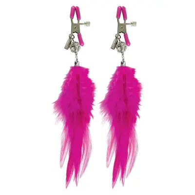 FETISH FANCY FEATHER ANTASY NIPPLE CLAMPS - BRÖSTVÅRTSKLÄMMOR