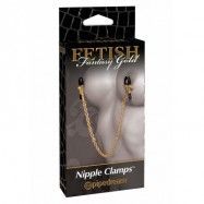 Fetish Fantasy GOLD NIPPLE CHAIN CLAMPS