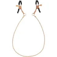 Virgite Nipple Clamps With Chain Gold
