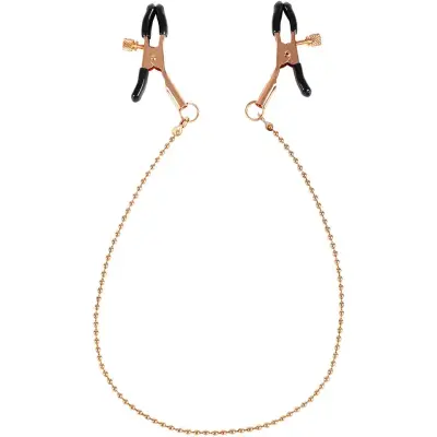 Virgite Nipple Clamps With Chain Gold
