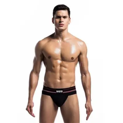 Mob Eroticwear Fetish Classic Wide Jockstrap Black