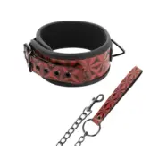 Begme Red Edition Premium Vegan Leather Collar With Neoprene Lining