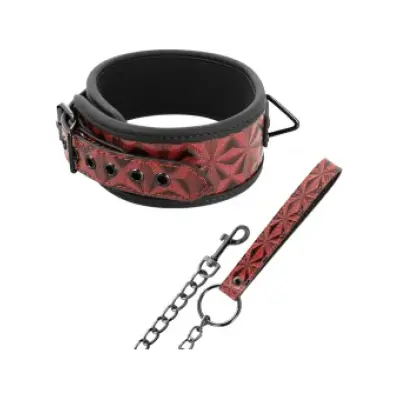 Begme Red Edition Premium Vegan Leather Collar With Neoprene Lining