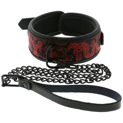 BDSM Halsband Blaze Deluxe Collar&Leash