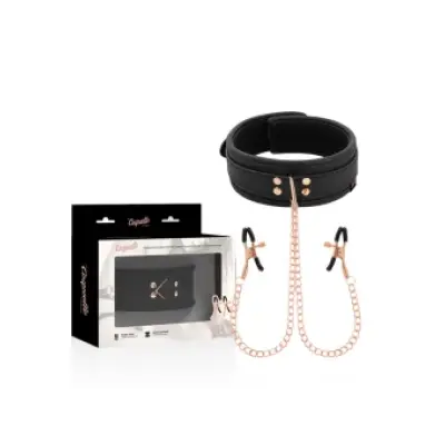 Coquette Chic Desire Fantasy Nipple Clamp Necklace With Neoprene Lining