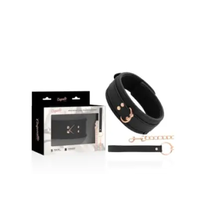 Coquette Chic Desire Fantasy Vegan Leather Collar With Neoprene Lining