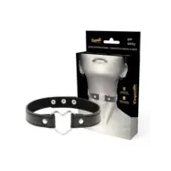 Coquette Chic Desire Vegan Leather Necklace Woman Heart Accessory