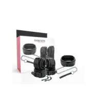 Darkness Black Leather Handcuffs And Collar