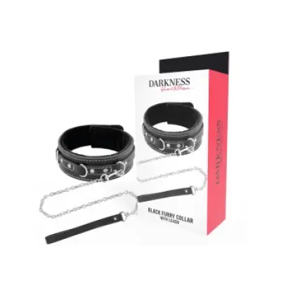 Darkness High Quality Leather Necklace With Leash