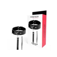 Darkness Posture Necklace With Leather Chain