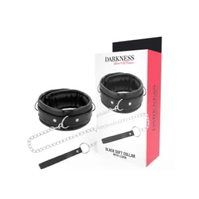 Darkness Soft Leather Necklace With Chain