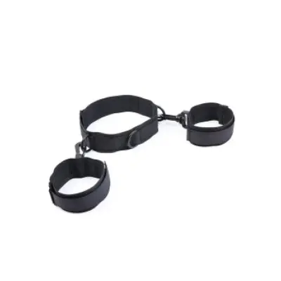 Ohmama Fetish Nylon Handcuffs And Collar