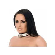 Leather & Metal Collar with Padlock
