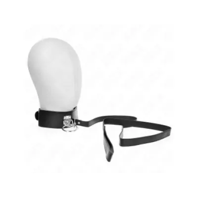 Kink Studded Leash 116 Cm Collar With Leatherette Strap 50 X 5 Cm