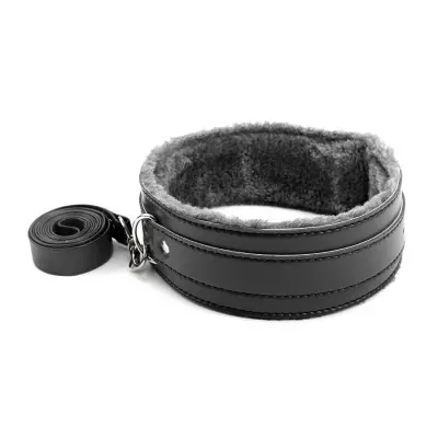 Soft leash & Collar- Black