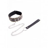 Studded Bondage Collar Leopard #KI2003