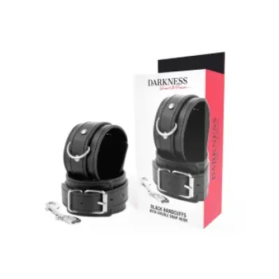 Darkness Black Adjustable Handcuffs With Double Reinforcement Tape