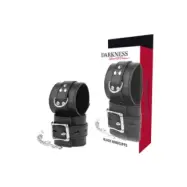 Darkness Black Leather Handcuffs